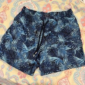 Vilebrequin Blue Palm Leaf Men's Swim Shorts XL